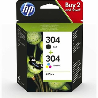 Tinte HP 3JB05AE 304, Combo-Pack, schwarz/farbig