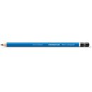 Bleistift Mars® Lumograph® 100, sechseckig, 3B, Schaft: blau