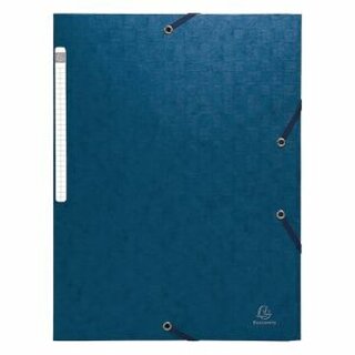 Eckspanner Exacompta 55852E, A4, aus Karton, Fassungsvermögen: 250 Blatt, blau