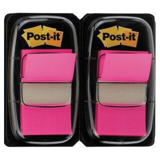 Index-Spender 3M Post-it 680, mit 50 Haftstreifen, 43,2x25,4mm, pink, 2 Stck