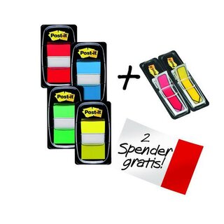 Index-Spender 3M Post-It 680, mit 50 Haftstreifen, 43,2x25,4mm, Promo