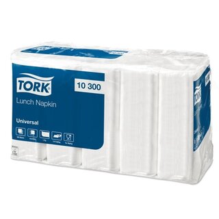 Servietten Tork 10300, Maße: 33 x 33cm, 1lagig, weiß, 500...