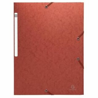 Eckspanner Exacompta 55855E, A4, aus Karton, Fassungsvermögen: 250 Blatt, rot
