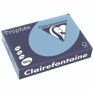 Clairefontaine Kopierp.Color Trophee Pastell Blattau A4 160g 250 Blatt