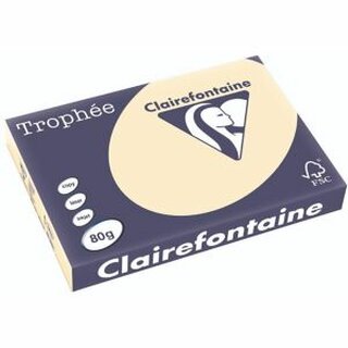 Clairefontaine Kopierp.Color Trophee Pastell chamois A3 80g 500 Blatt