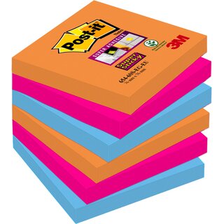 Haftnotizen Post-it 76 x 76 mm, Cosmic sortiert, 6 x 90 Blatt