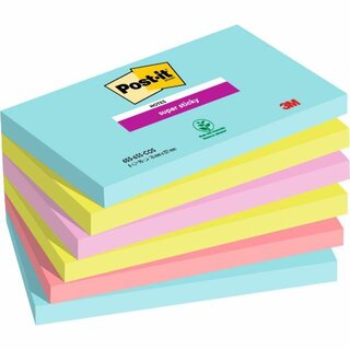 Haftnotizen Post-it Super Sticky 656-6SS, 76 x 127 mm, 6...
