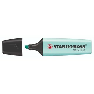 Textmarker Stabilo Boss Pastell, Strichstrke: 2-5 mm, Keilspitze, trkis