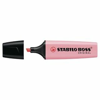 Textmarker Stabilo Boss Pastell, Strichstrke: 2-5 mm, Keilspitze, pink