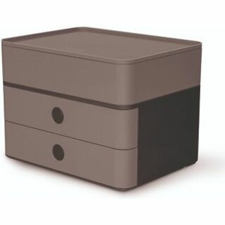HAN Schubladenbox SMART-BOX PLUS ALLISON 1100-19, 2 Schbe, grau/dunkelgrau
