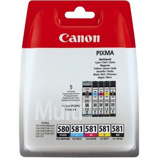 Tintenpatrone Canon 2078C005 - PGI-580-CLI-581, Reichweite: 1.000 Seiten, 5farb