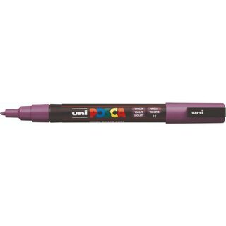 uni-ball Permanentmarker POSCA PC-3M 186534, Rundspitze, 0,9 - 1,3 mm, violett