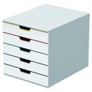 Durable Schubladenbox 762527 Varicolor, 5 Schubladen, A4,...