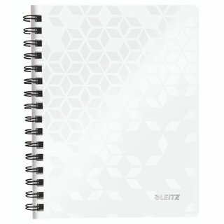 Collegeblock Leitz 4641 Wow, A5, kariert, 80g, weiß, 80...