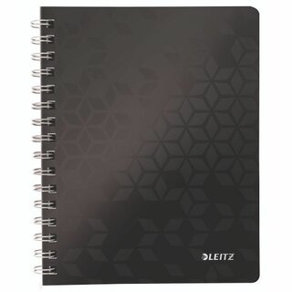 Collegeblock Leitz 4641 Wow, A5, kariert, 80g, schwarz,...