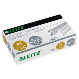 Heftklammern Leitz 5570, 24/6, verzinkt, 1000 Stück