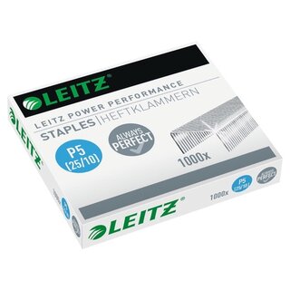 Heftklammern Leitz 5574, 25/10, verzinkt, 1000 Stck