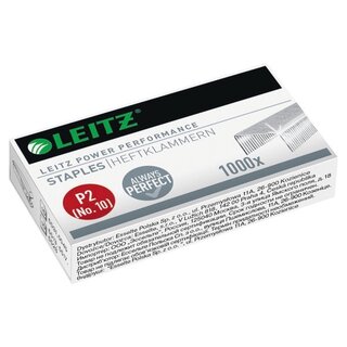Heftklammern Leitz 5577, No.10, verzinkt, 1000 Stück