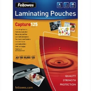 Laminiertaschen Fellowes 53075, A3, 250 Micron, 100 Stück