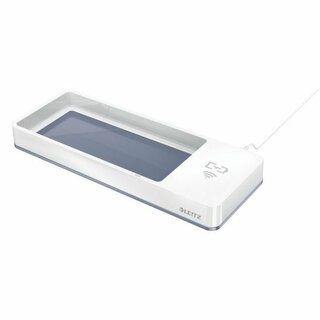 Stifteschale Leitz 5365 WOW QI-Ladegerät, weiß/grau