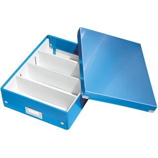 Archivbox Leitz 6058 WOW, Click n Store, Gre: M, Mae: 280x100x370mm, blau