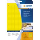 Etiketten Herma 4243 PREMIUM, 25,4 x 10mm (LxB), gelb,...