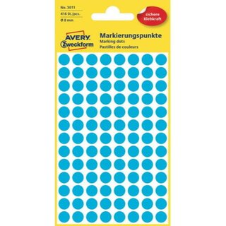 Markierungspunkte Avery Zweckform 3011, D 8mm, blau, 4...