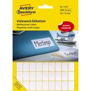 Mini-Etiketten Avery Zweckform 3312, 18 x 12mm (LxB),...