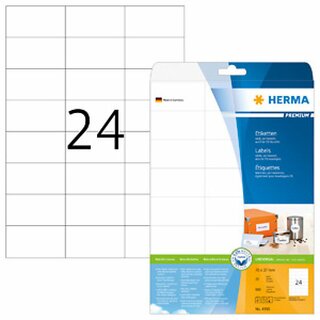 Etiketten Herma 4390 Premium, 70 x 37mm (LxB), wei, 600 Stck