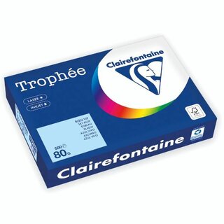 Kopierpapier Clairefontaine Trophee CLF1798C, A4, 80g/qm, eisblau, 500 Stck