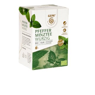 Kräutertee, Bio, Pfefferminze, Beutel, 5 x 20 à 1,7 g