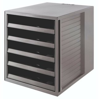 Schubladenbox HAN 14018, Karma, 5 Schubladen, öko-grau
