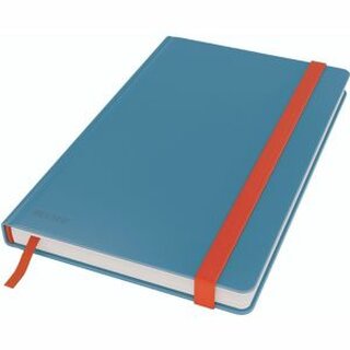 LEITZ Notizbuch Cosy 44810061, laminiert, A5, liniert, 100g/qm, 80 Blatt, blau