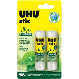 Uhu UHU stic ReNature o.Lsungsm. 2x 8,2g Blister
