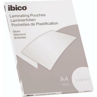 ibico Laminierfolien DIN A4 Light 2x75mic klar glänz. 100 St