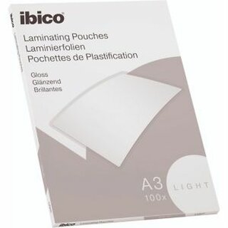 ibico Laminierfolien DIN A3 Light 2x75mic klar glnz. 100 St