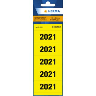 Herma Inhaltsschild 2021 SK perm. gelb 60x26mm 100 St