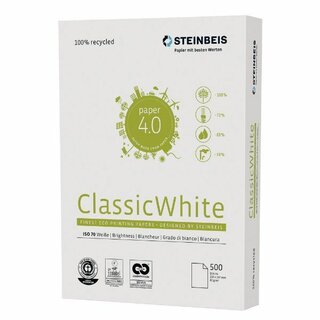 Kopierpapier Recycling Steinbeis No. 1, gelocht, A4, 80g, 70er-Weie, 500Bl