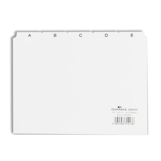 Leitkartenregister Durable 3650, A-Z, A5 quer, weiß