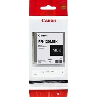 Tinte für CANON PFI-120mbk Tintenpatrone Schwarz (Matt) 130ml
