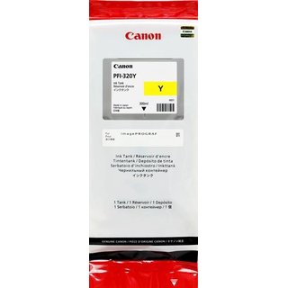 Tinte für CANON PFI-320y Tintenpatrone gelb 300ml