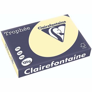 Clairefontaine Kopierpapier Trophee Pastell gelb A4 120g 250 Blatt