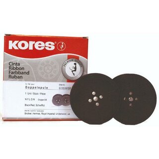 Kores Farbband kompatibel sw/rot für Brother Hermes