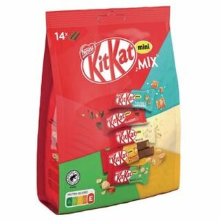 KitKat Schokoriegel mini MIX, Beutel mit 14 Stck, Inhalt: 197,4 g