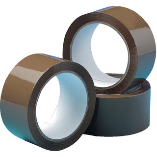 Packband, PP, selbstklebend, 50 mm x 66 m, braun