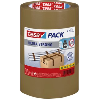 Packband PACK Ultra Strong, PVC, permanent, 50 mm x 66 m, braun