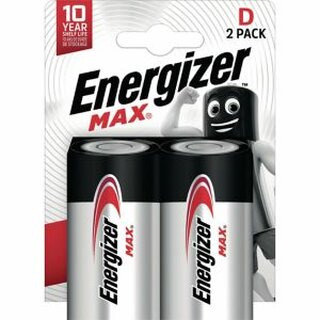 Batterie Energizer E302306800, Mono LR20/D, 1,5 Volt, MAX, 2 Stck