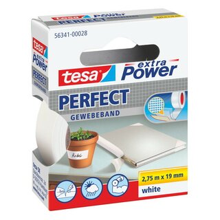 Gewebeband Tesa extra Power 56341, 19mm x 2,75m, weiß
