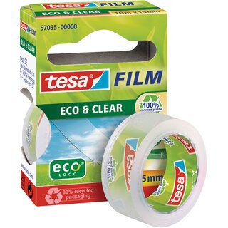 Klebefilm Tesa tesafilm 57035 eco + clear, kologisch, 15mm x 10m, transparent