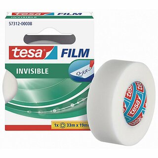 Klebefilm Tesa tesafilm 57312 unsichtbar 19mmx33m